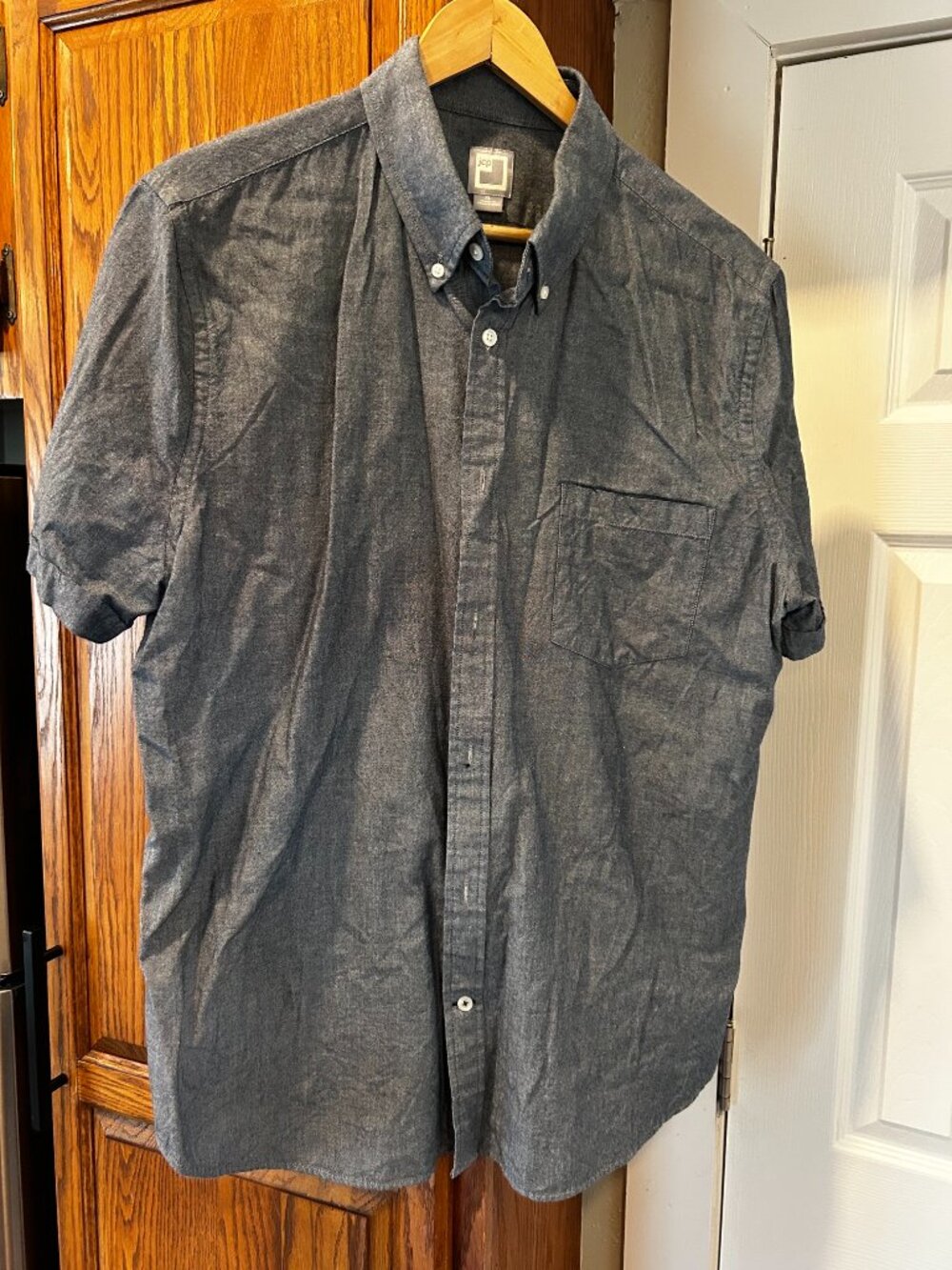 JCP Chambray Button Down Short Sleeve XL